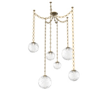 Hammerton SNB0092-06-GB-C-CH2-L1 - Gaia Multi Light Pendant Gilded Brass