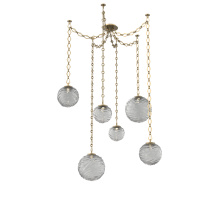 Hammerton SNB0092-06-GB-S-CH1-L3 - Gaia Multi Light Pendant Gilded Brass
