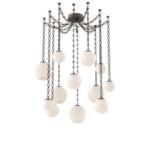 Hammerton SNB0092-12-FB-WL-CH1-L3 - Gaia Multi Light Pendant Flat Bronze