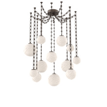 Hammerton SNB0092-12-FB-WL-CH3-L3 - Gaia Multi Light Pendant Flat Bronze