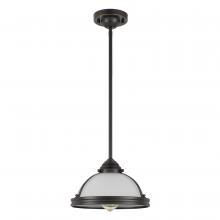 Worldwide Lighting Corp E80068-003 - Lavery 1-Light Antique Bronze Finish Pendant 10.75“ X 10.75” X 6.63“