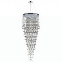 Worldwide Lighting Corp W83217C30 - Icicle 16-Light Chrome Finish and Clear Crystal Chandelier 30 in. Dia x 80 in. H Large