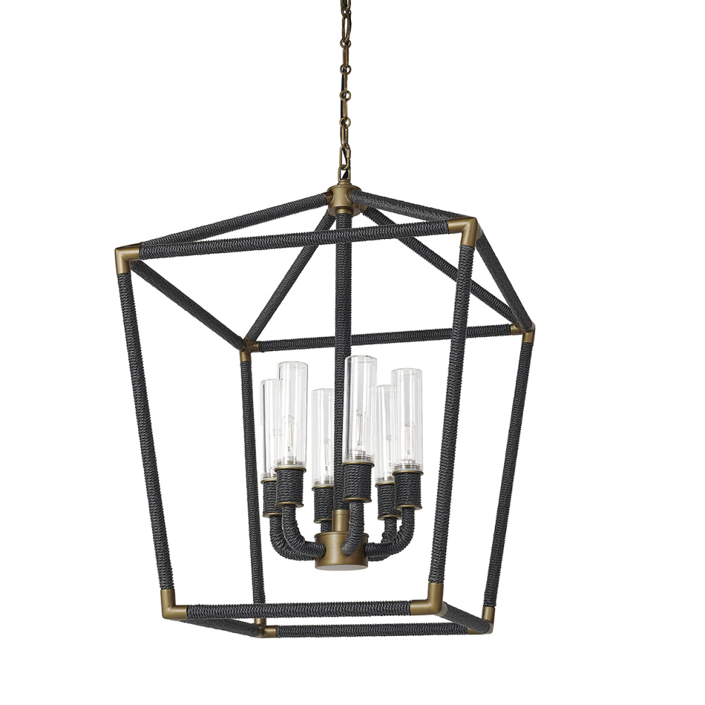 HOLLISTER OUTDOOR CHANDELIER LARGE BLACK