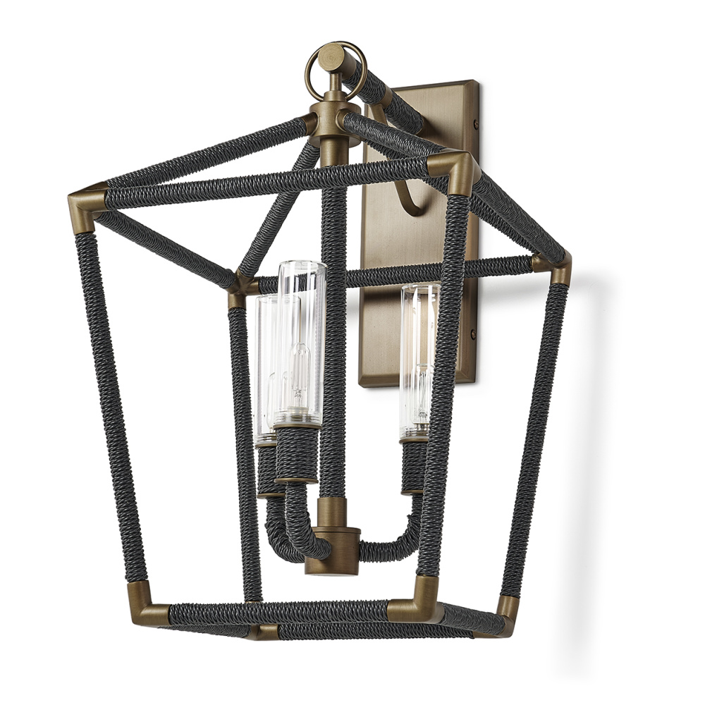 HOLLISTER OUTDOOR SCONCE LARGE BLACK