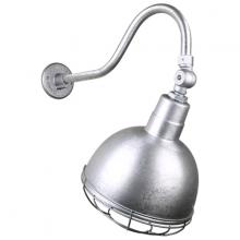 Hi-Lite MFG Co. H-QSN16112-SA-96/QSNHL-A-96/QSNSK-96/QSNWGR-12-96 - 12" Gooseneck Light Deep Bowl Shade, QSNHL-A Arm, Swivel Knuckle & Wire Guard Accessories