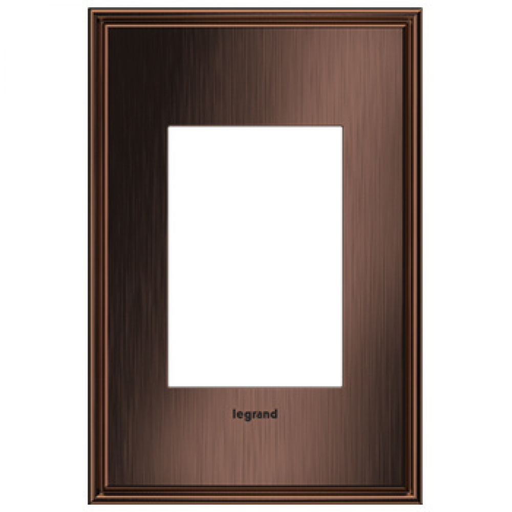 adorne Matte Antique Copper One-Gang-Plus Screwless Wall Plate