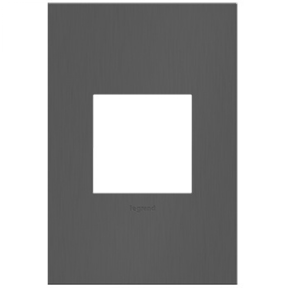 adorne Brushed Black Nickel One-Gang Screwless Wall Plate