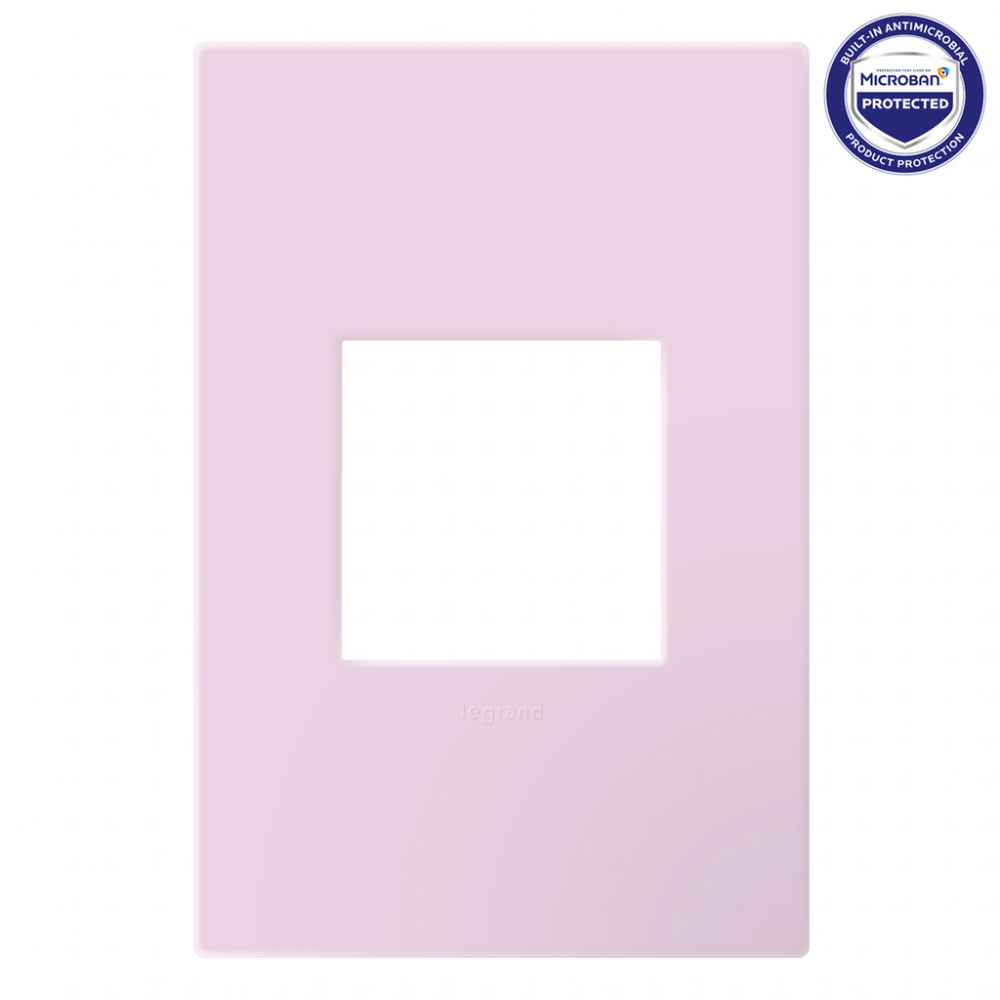 adorne Rosa One-Gang-Plus Screwless Wall Plate with Microban