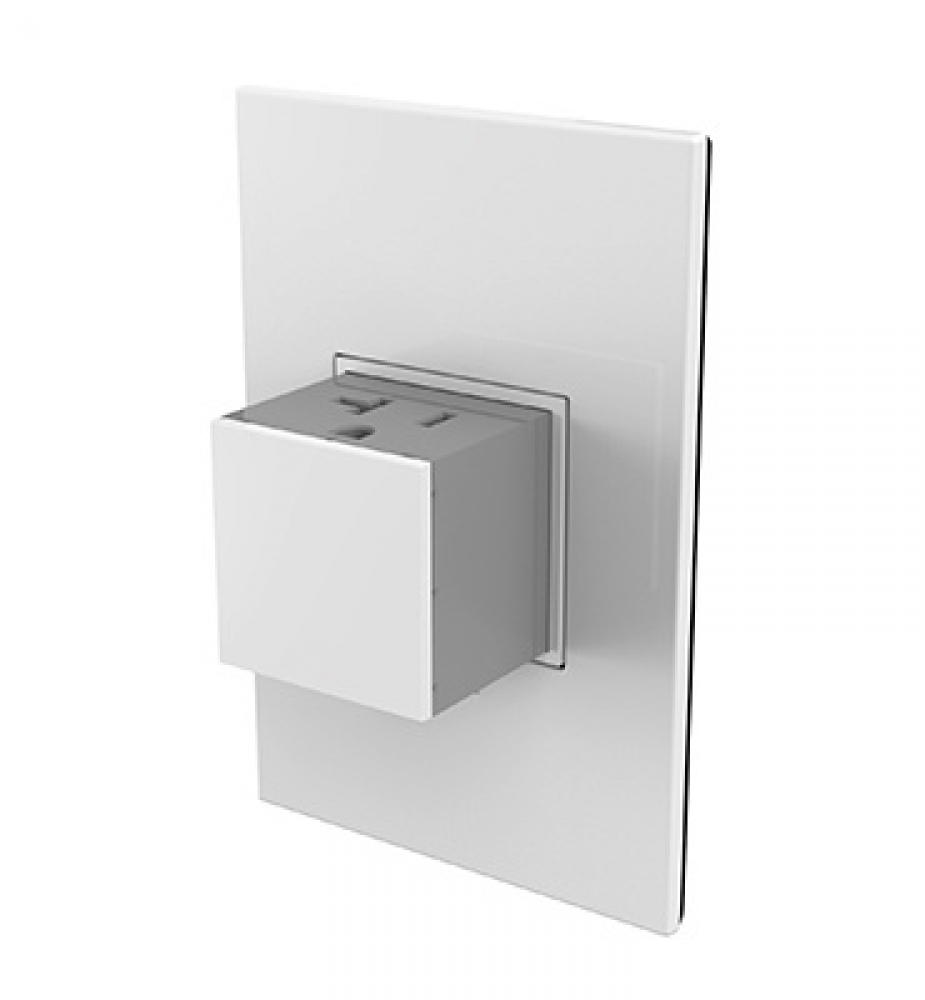 adorne 20A One-Gang Pop-Out Outlet, White