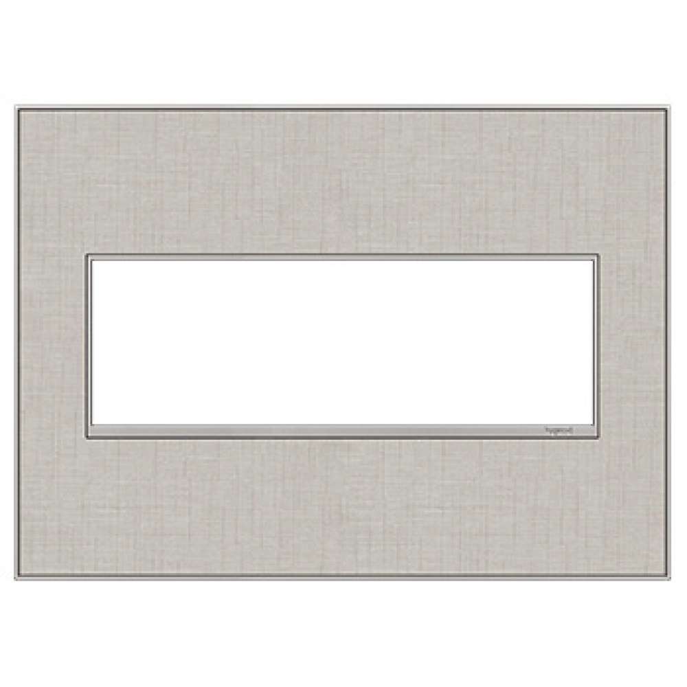 adorne True Linen Three-Gang Screwless Wall Plate