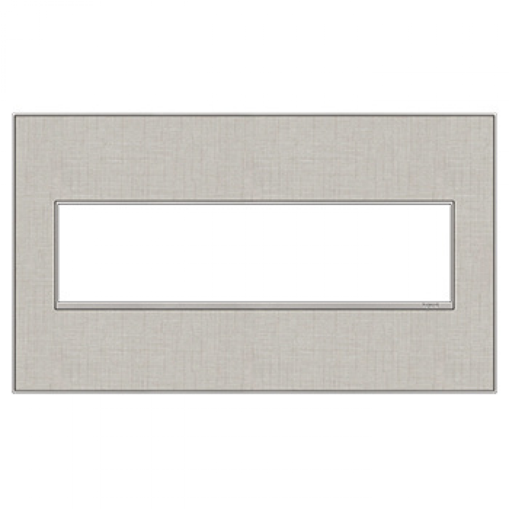 adorne True Linen Four-Gang Screwless Wall Plate