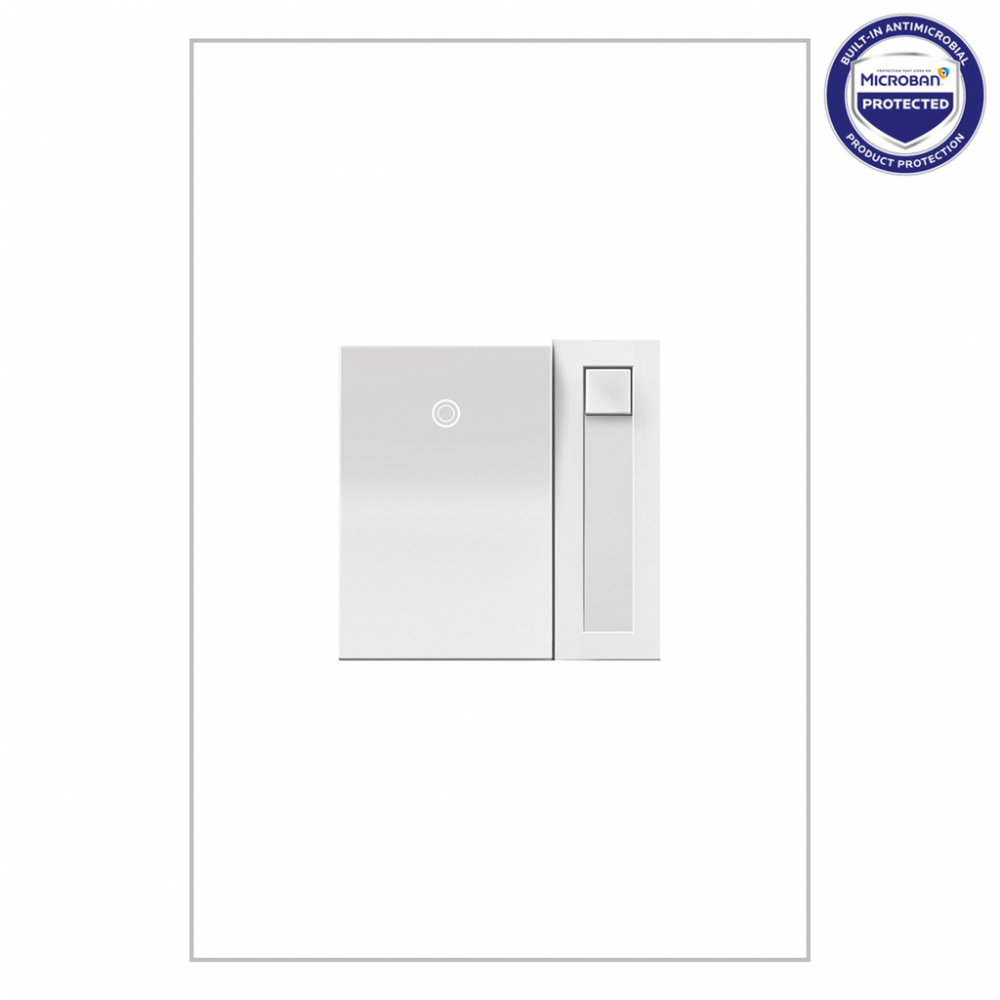 adorne 0-10V Paddle Dimmer, White, with Microban