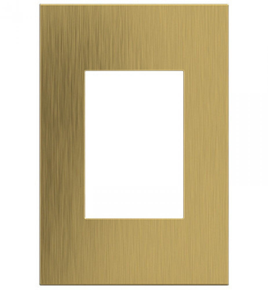 adorne Brushed Satin Brass One-Gang-Plus Screwless Wall Plate