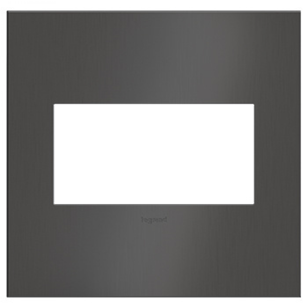 adorne Brushed Black Nickel Two-Gang Wall Plate