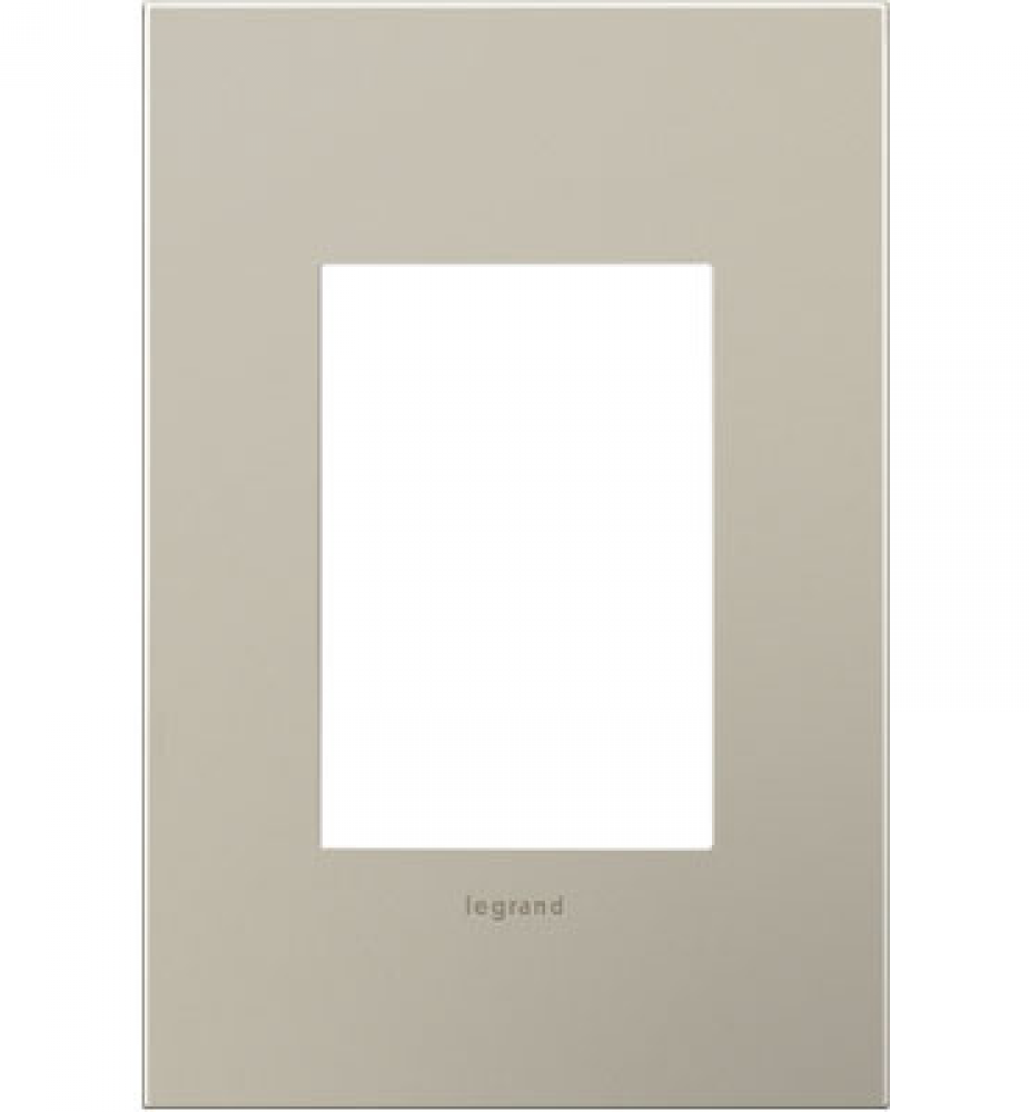 adorne Satin Nickel One-Gang-Plus Screwless Wall Plate
