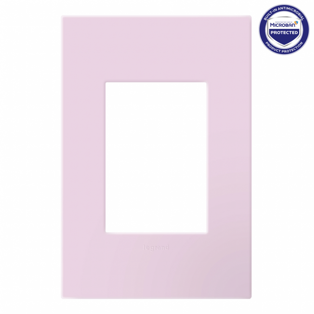 adorne Rosa One-Gang Screwless Wall Plate with Microban