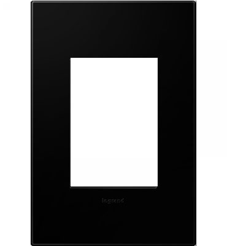 adorne Black Ink One-Gang-Plus Screwless Wall Plate