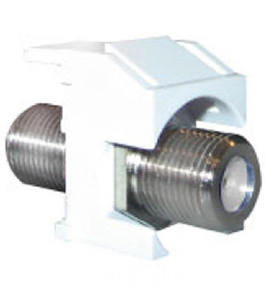 adorne Video F-Connector, White