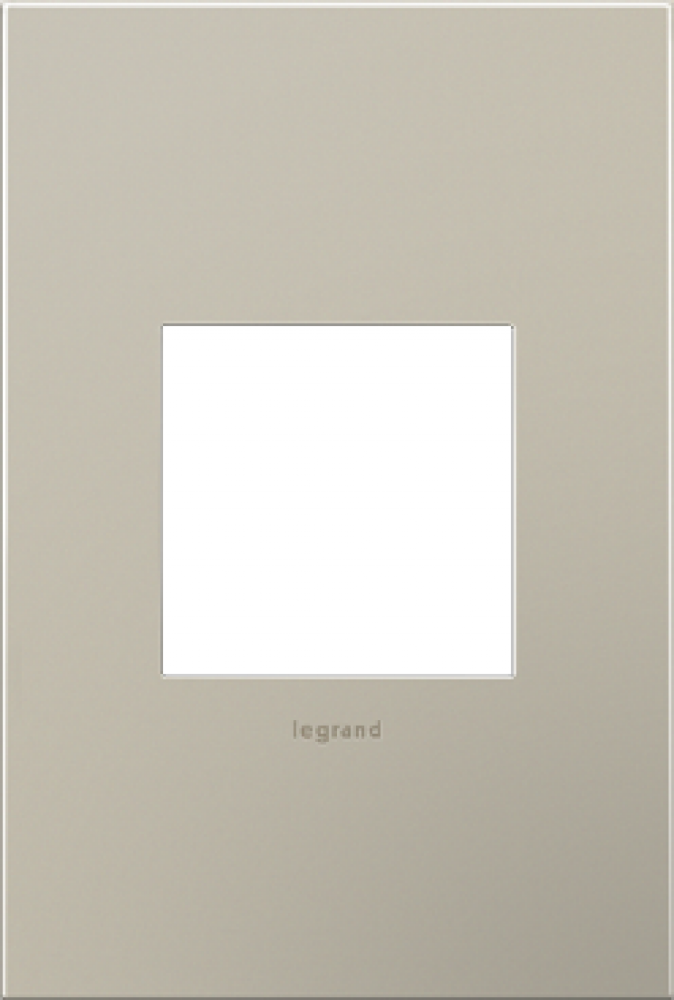 adorne Satin Nickel One-Gang Screwless Wall Plate