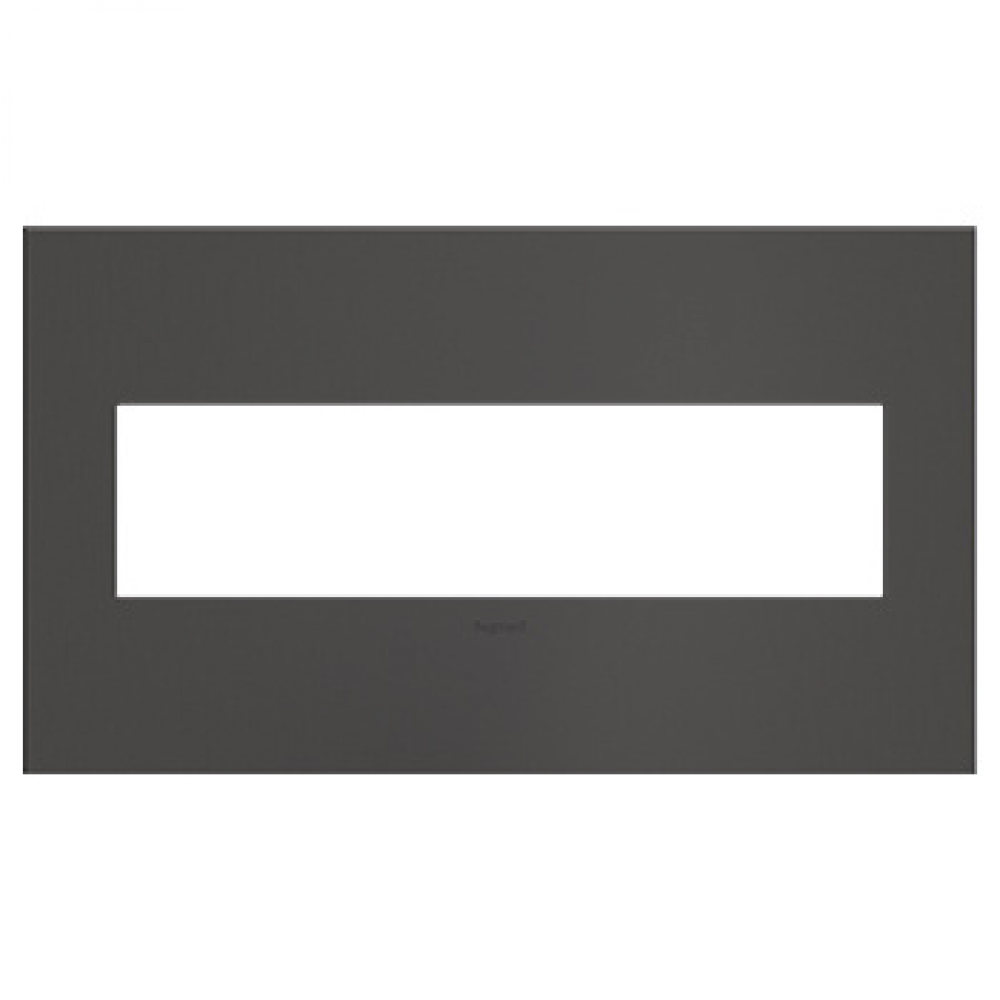 adorne Brushed Black Nickel Four-Gang Wall Plate