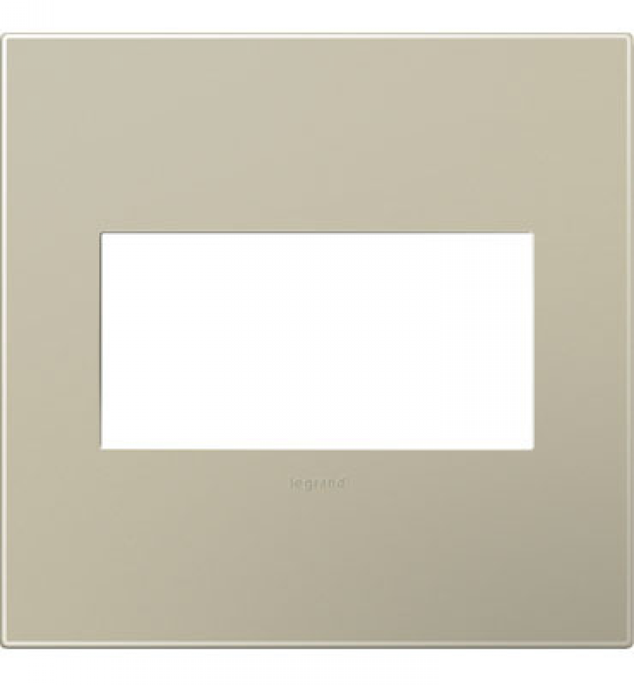 adorne Titanium Two-Gang Screwless Wall Plate