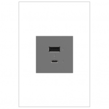 Legrand ARUSB2AC6M4 - adorne Ultra-Fast USB Type-A/C Outlet Module, Magnesium