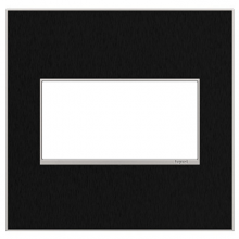 Legrand AWM2GBLS4 - adorne Black Stainless Two-Gang Screwless Wall Plate