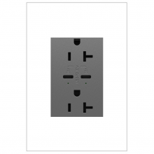 Legrand ARTRUSB20PD30M4 - adorne 20A Tamper-Resistant Ultra-Fast Plus Power Delivery USB Type-C/C Outlet, Plus-Size