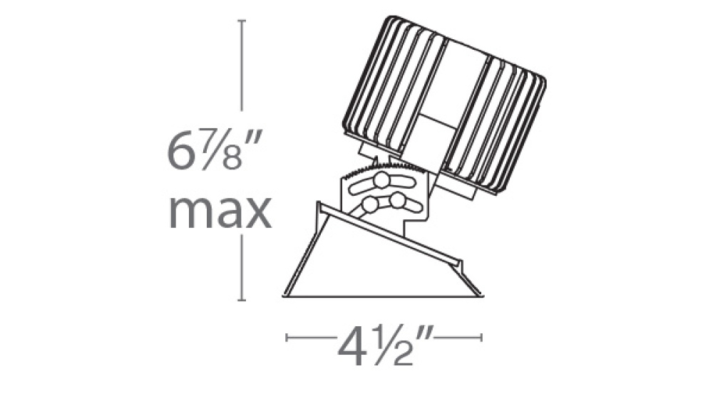 Volta 4.5" Round Adjustable Invisible Trim with LED Light Engine