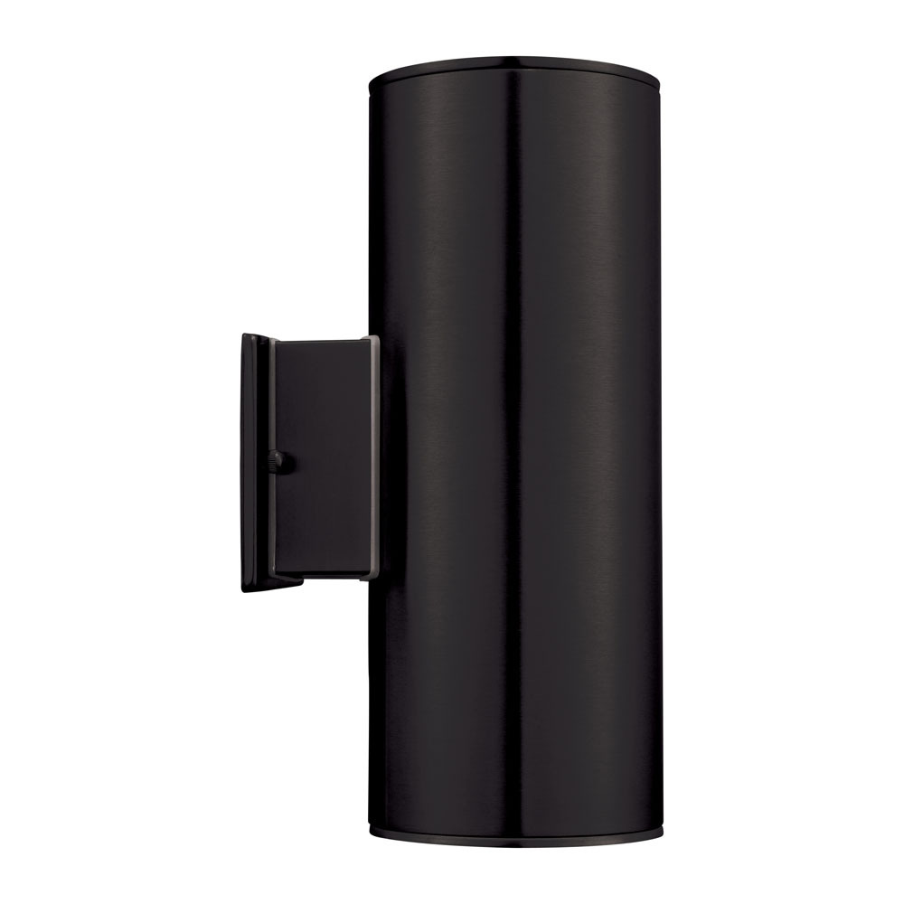 2 LT Outdoor Wall Light w/ Black Finish & Acrylic Diffuser
