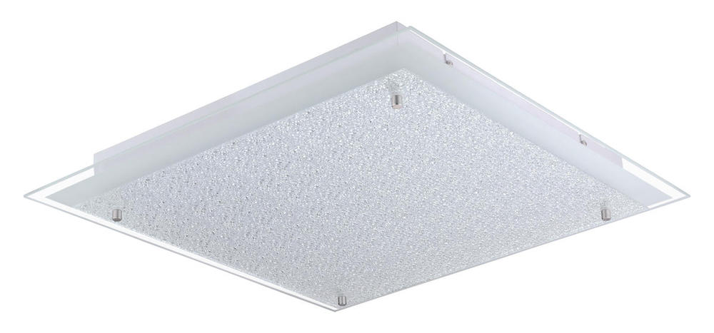1 LT Integrated LED Ceiling Light w/ Matte Nickel Finish & White Structured Glass