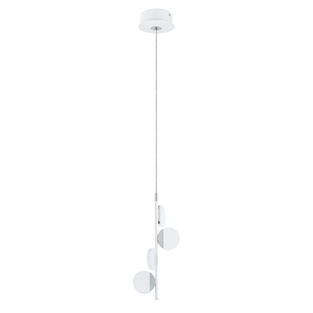 4 LT Integrated LED Mini Pendant w/ White & Chrome Finish