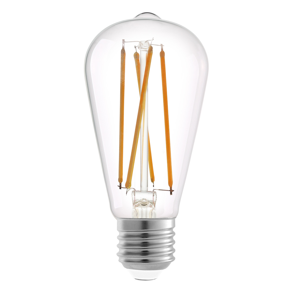 7.5W Clear LED ST19-E26/Medium Standard Bulb Base 800 Lumens, 3000K (10 pack) (10 pack)