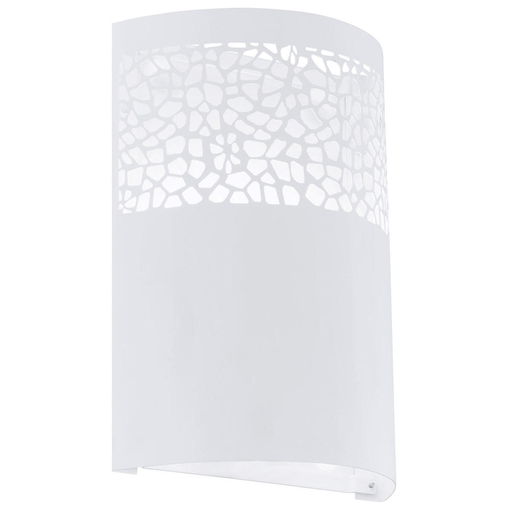 1 LT Wall Light w/ White Finish & White Metal Shade