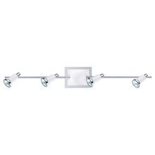 Eglo 200099A - 4 LT Fixed Track Light w/ Chrome & Shiny White Finish & Adjustable Lamp Heads
