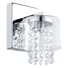 Eglo 201771A - 1 LT Bath/Vanity Light w/ Chrome Finish & Clear Glass Shade Surrounding Crystal Strands