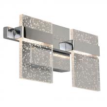 Eglo 204483A - 2 LT Integrated LED Bath/Vanity Light w/ Chrome Finish & Clear Seedy Acrylic Shade