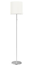 Eglo 82813A - 1 LT Floor Lamp w/ a Brushed Aluminum Finish & Cream Fabric Shade