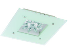 Eglo 93573A - 1 LT Integrated LED Ceiling Light w/ White Finish & White w/ Clear Trim Glass & Crystals