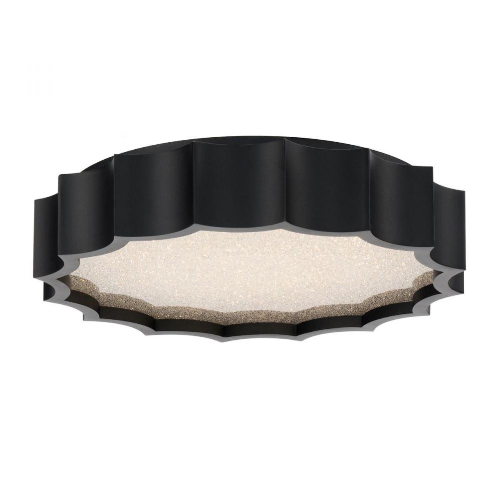 Tarte 16 120V Flush Mount in Black with Radiance Crystal Dust