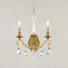 Schonbek 1870 RN3861N-76H - Renaissance Nouveau 2 Light 120V Wall Sconce in Heirloom Bronze with Heritage Handcut Crystal