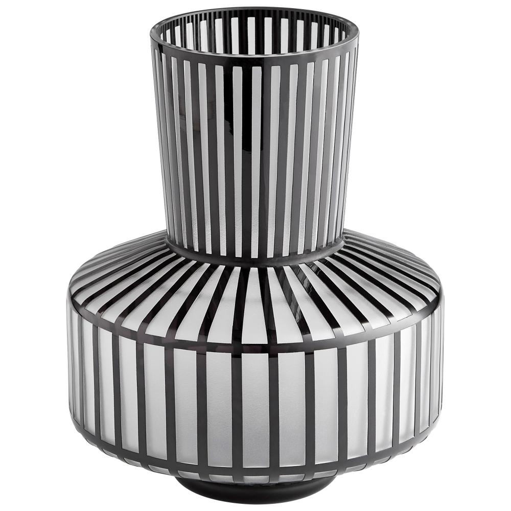 Lined Up Vase | Black-MD