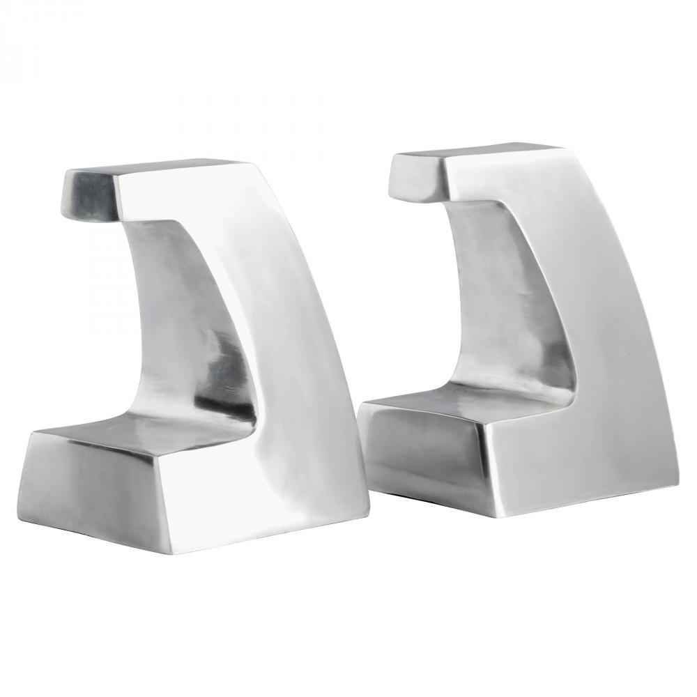 Apostrophe Bookends | Polished Aluminum