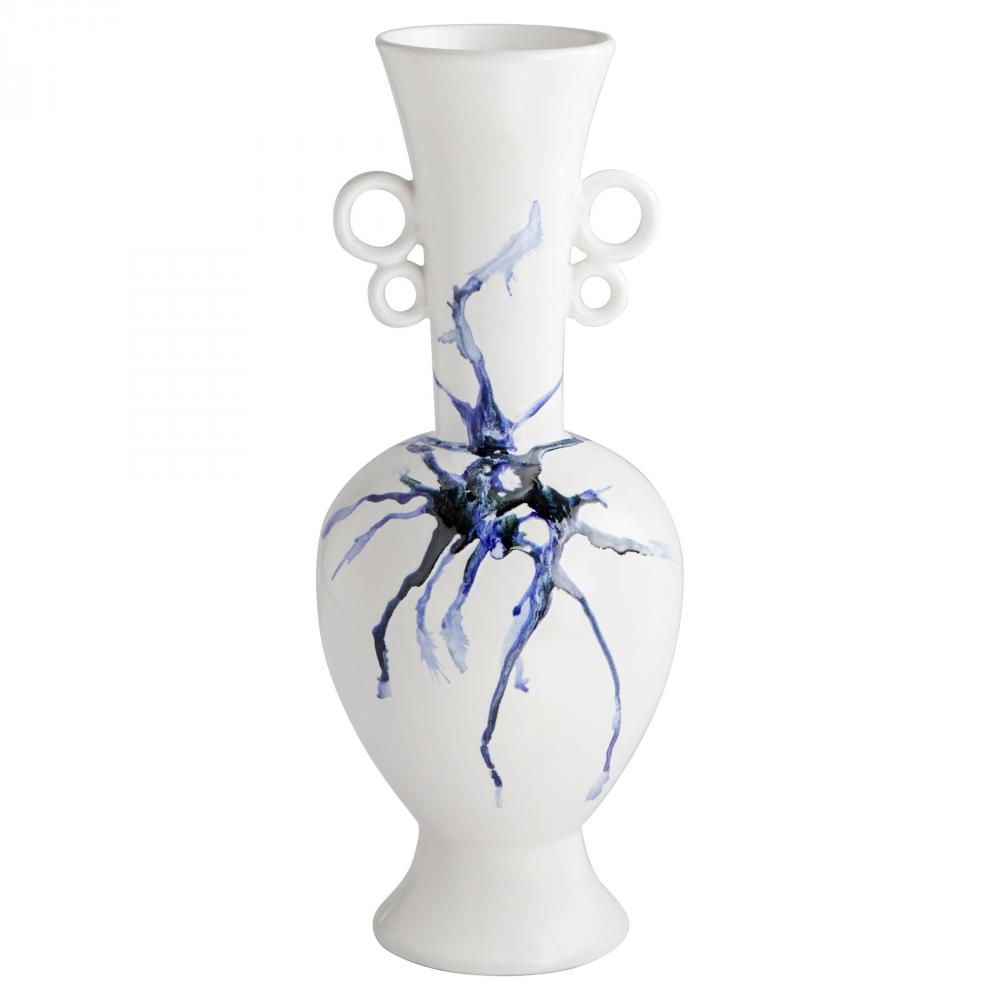 Nola Vase | White | Blue | Black | Medium