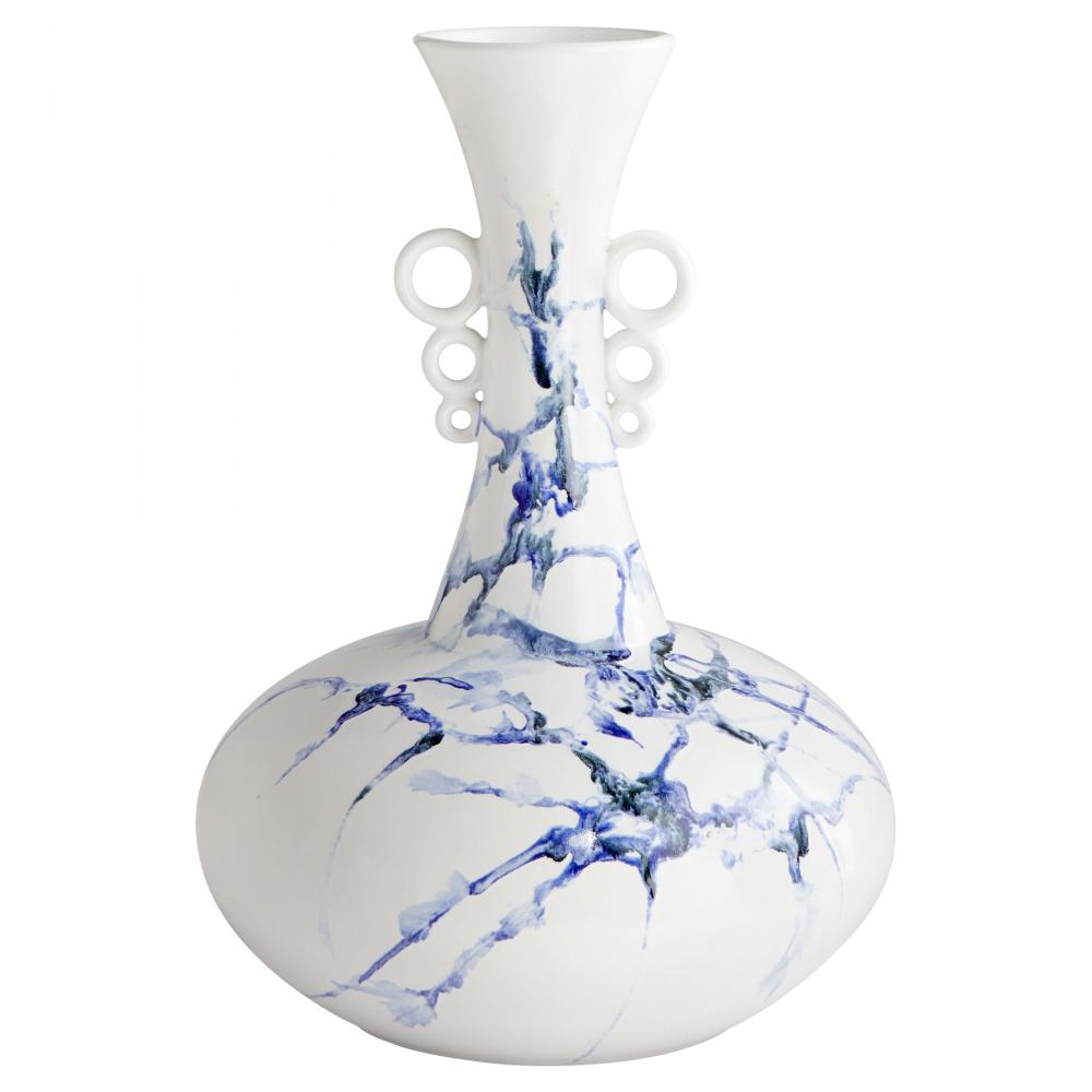 Nola Vase | White | Blue | Black | Wide