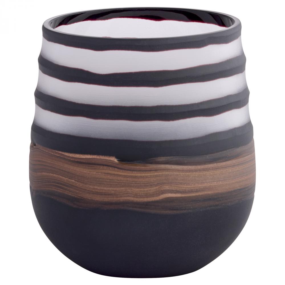 Midnight Road Vase | Black | Clear | Copper | Small