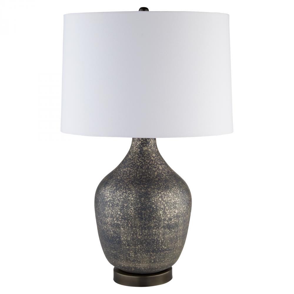 Fresnillo Table Lamp | Silver Patina | Blackened Nickel | White