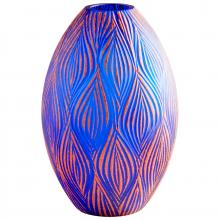 Cyan Designs 10033 - Fused Groove Vase | Blue-LG