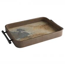 Cyan Designs 12136 - Tesoro Tray | Smoke Grey | Slate Veneer | Matte Black - Small