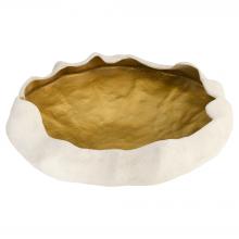 Cyan Designs 12158 - Selene Low Bowl | White | Gold - Large